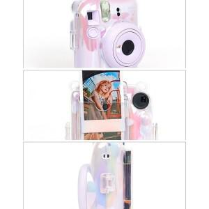 삼각대 가방 사진 보관함 포함 인스턴트 카메라 케이스 조절 가능한 어깨 끈 보호 커버 Fujifilm Instax Mi