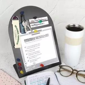 철제 L형 자석부착 보드판 메모 블랙 WFMD1ZC