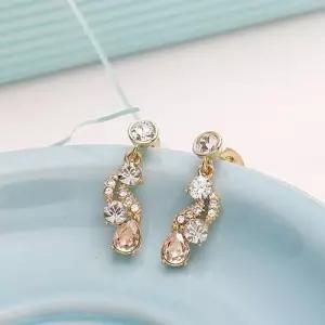 꽃 진주 스와로브스키 크리스탈 제작 은침 귀걸이 WFFG6CG