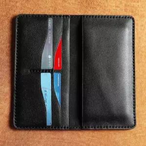 가죽 핸드폰 지갑 시크블랙 장지갑 WFE078B