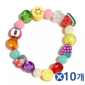 과일비즈 야광팔찌 만들기x10개 DIY키트 어린이미술 WFD9EAF
