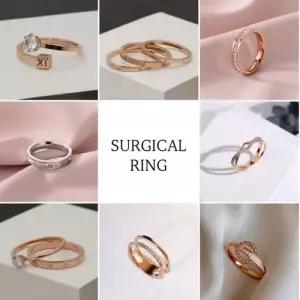 여성 3타입 트리플 큐빅링 써지컬 패션 반지 검지반지 WFB5545