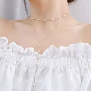 화이트베리 Y 진주 롱목걸이 WFA7D78