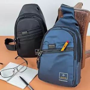 남녀공용 슬링백 후면 메쉬 힙색 자수패치 여행가방 WFA587B