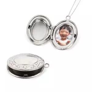 엔틱 스테인레스 사진 액자 목걸이 팬던트 사진 WE98D68