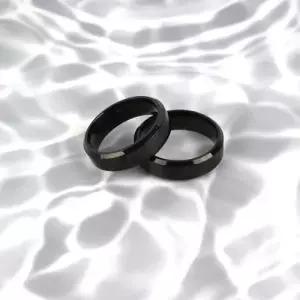 블랙 써지컬스틱 티타늄반지 우정링 학생 민무늬 선물 WFMHU8S