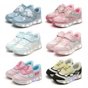 [보리보리/건종]신고 벗기 편한 산리오/포켓몬스터 캐릭터 LED 라이팅 운동화