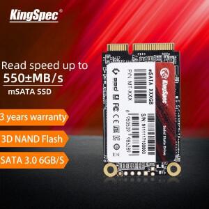 KingSpec SSD mSATA 128gb 256gb 500gb 64gb 솔리드 스테이트 드라이브 SATAIII 6 초 1TB 2TB Ssd Dell Len
