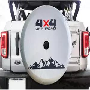 지프 랭글러용 트라이본 카메라 구멍이 있는 포드 브롱코 스페어 타이어 커버 휠 방수 프로텍터