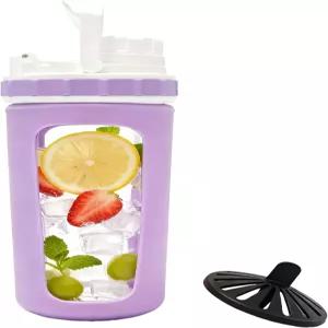 유리 셰이커 컵 무취 BPA 프리 ？ 단백질 26온스 내구성 붕규산염 누수 방지 및 - 크리미한 쉐이크 스무디