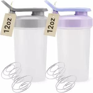 틸코어 프로틴 셰이커 컵 12온스 - 쉐이크용 식품 등급 소형 헬스장 및 여행객용 누수 방지 뚜껑