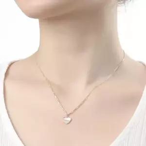 (비쥬홀릭) 실버925 골드도금 자개 러브하트 목걸이 WFF9F96