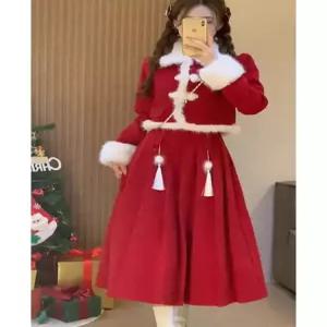 겨울 크리스마스코스튬 투피스 세트 레드 산타 산타걸 파티 토끼 이벤트 파티복 성인 섹시