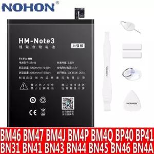 NOHON 배터리 Redmi Note 2 3 5A 7 8 Pro 4 4X 5 8T BM45 BM46 BM47 BN31 BN41 BN43 BN45 BN46 BN4A 교체