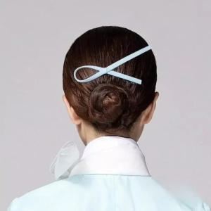 대한항공 승무원 머리핀 클립 헤어 스튜어디스 파란색 흰색 밴드 여성 빨간색 큰