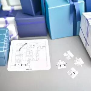 유니아트 종이퍼즐 분리수거 그리기 퍼즐 미술 교구 학습 색칠놀이 어린이집 16p (5개)