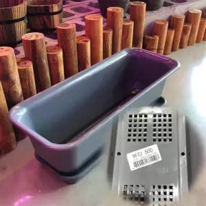 회색 테라스텃밭 직사각 상추화분 50cm 인싸템 가로수