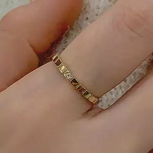 [엘렌쥬얼리] 925실버 싱글 큐빅 큐브 미스 링 은 반지