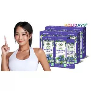 [신세계라이브쇼핑][M] 홀리데이즈 유기농 블루베리즙 NFC 착즙 100% 8박스