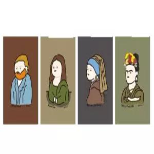 온지니엘 명화 3종 엽서 POSTCARD 아트포스터