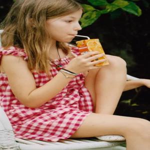 자라키즈 체크 패턴 스커트 - 노랑