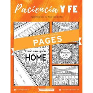 컬러링 브로드웨이 - 인 더 컬렉션, 인스파이어드 뮤지컬 u201CPaciencia 이상적인 세트) 극장 x 위한 선물 Fe 애호가를 u201D y 상품, 카드 재고(8 1/2 u201D), 페이지(4개 하이츠 11