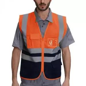 360도 발광 반사 메시 고휘도 안전 작업 조끼