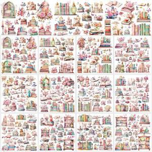 BBTO 12장은 공예품 및 가구 DIY (책)를 문지릅니다 이송에 x 홈 위한 스티커 5.5 인치 데코, 이송 나무 종이 스티커에 5.7 문지르고,