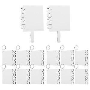 LOGOFUN 14PCS 블랭크 졸업 승화 팬 열전달 열쇠고리 사진 공예용 액자 2025년 및 DIY