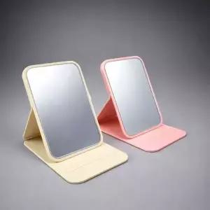 가죽커버 미니 손거울 휴대용 화장거울