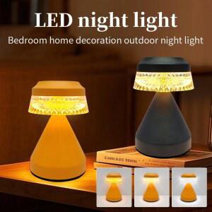 책상 램프 LED 모양 테이블 침실 거실 장식용 충전식 버섯 신형 무드등 터치 3색 조광
