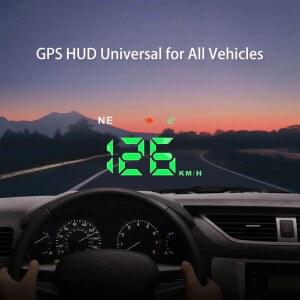 HUD 헤드업 디스플레이 자동차 GPS 디지털 속도계 USB 앞유리 속도 프로젝터 모든 소모품용 범용 계량기