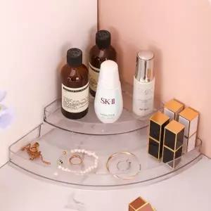 (선택 투명2단)2단 투명 화장품 선반 정리함 화장품 수납 트레이 화장대 진열대