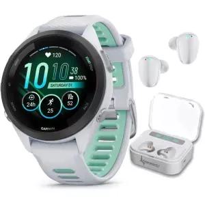 웨어러블4U 가민 포러너 265S 뮤직 GPS 러닝 42mm 스마트워치 화이트스톤 AMOLED 1.1인치 터치스크린