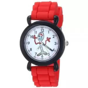 Disney 토이 스토리 아동용 플라스틱 타임 티쳐 아날로그 쿼츠 실리콘 스트랩 시계 레드 클래식