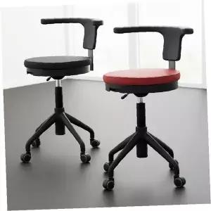 높이조절 회전 작업의자 팔걸이 원형쿠션 이동식 병원 실험실 미용실 네일샵 카운터
