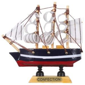 SEWACC 1p 나무 범선 공예 모델, 가정, 사무실, 항해 테마, 다색 합성 소재를 위한 창의적인 장식
