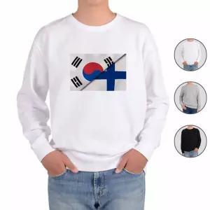 맨투맨 전색상 대한민국 핀란드 국기 프린트셔츠 egT4+3xnn