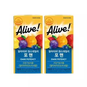 얼라이브 원스데일리 포맨 멀티비타민 60정, 2개