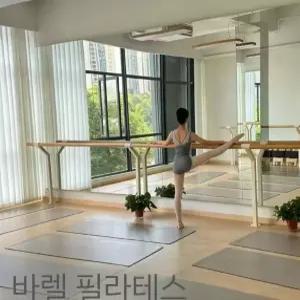 바닥 고정형 발레바 홈트 브라켓 연습실 무용 1m 이중층 2개지지대