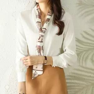 클라셰 클래식실키블라우스+스카프SET_B6S0228