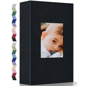 팝탑 사진 앨범 4x6-300 리넨 결혼 포켓, 슬립인 사진을 휴가 300 가족 수평 사진집, 위한 기념 커버