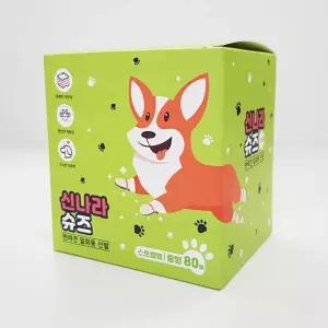 슈즈 80매 중형 발양말 노견양말 발바닥밴드 애견신발