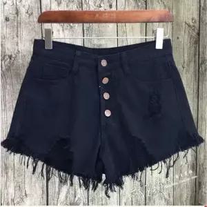 여성용 핫팬츠 루즈핏 A라인 여뚱 청반바지 퍼 빅사이즈 트리밍 반바지 청바지 하이웨이스트 버클 슬림핏