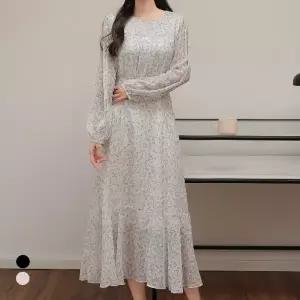 KARRA 여리플라워롱쉬폰원피스_A6S0251