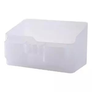 (색상 화이트)정리함 사무실 공간박스 다용도 반투명 수납 수납박스