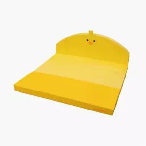 노랑 병아리 4단 폴딩 접이식 바닥 놀이 매트 120x160 부상방지 집콕템 육아템 유치원