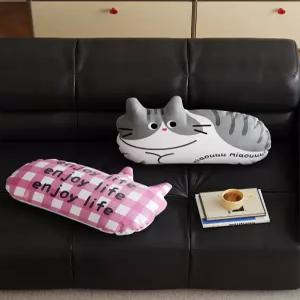 귀여운 고양이 인형 쿠션 캐릭터 소파 등받이 쿠션 거실 장식 베개 인테리어 소품