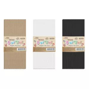 무지 일회용 종이빨대 25개입 1P 5mm 페이퍼 스트로우 EbJ2+9xQh
