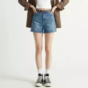 [하프클럽/신상오픈런]여성 빈티지 워싱 데일리 청반바지 3부 4부 기본핏